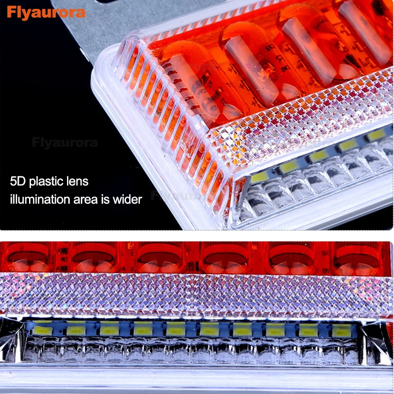Led прицеп бортовой светильник 6D 24V пикап Боковые указатели поворота Габаритные
