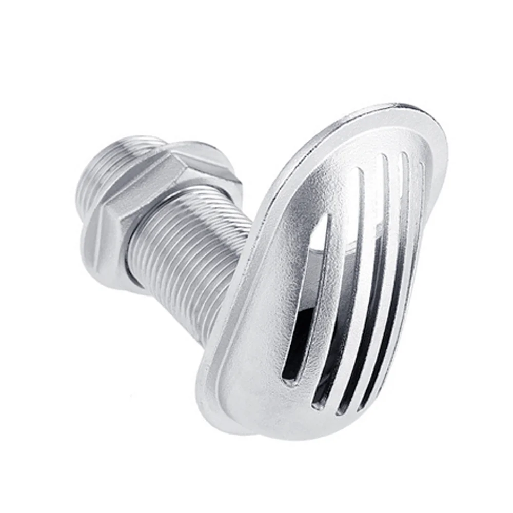 1X 38mm Stainless Steel 316 Boat Intake Strainer Thread Thru-Hull Pump Hose Fitting Water Outlet Hose Pipe Marine  Accessories