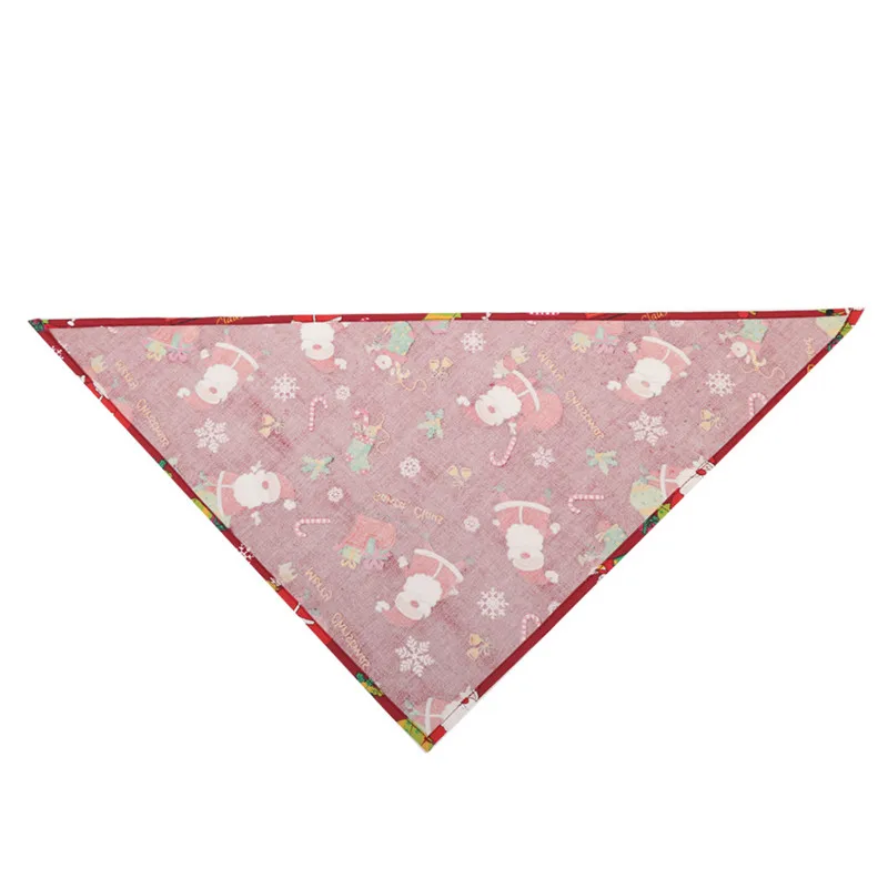 

New Pet Dog Cat Bandana Collar Neckerchief Triangle Neck Scarf Saliva Santa Claus Pattern Soft Fabric Pet Accessories Supplies