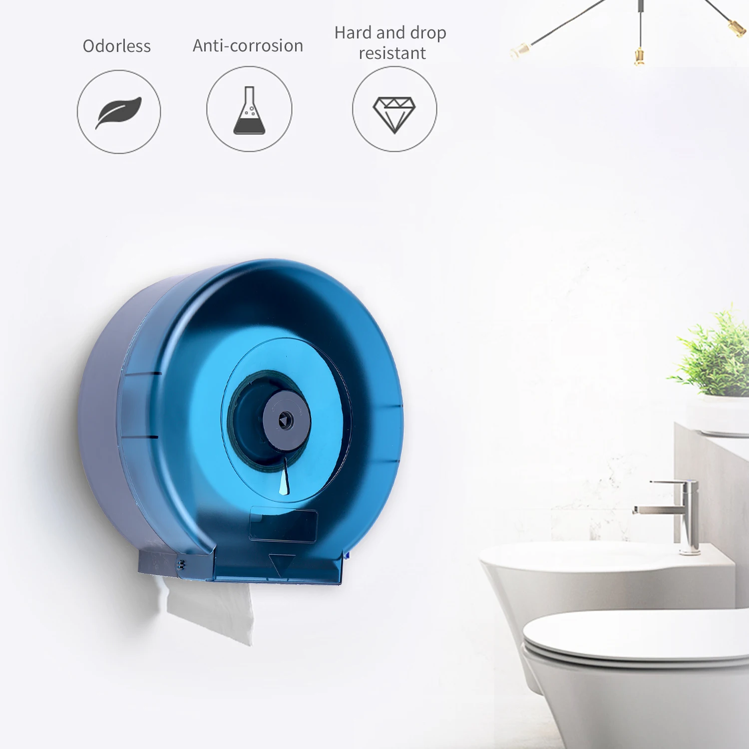 

Toilet Paper Roll Dispenser Wall-mount Paper Towel Holder Bathroom Paper Roll Holder Box for Hotel Restaurant Home