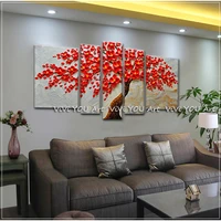 hand painted modern flower tree oil painting wall art 3d knife canvas oil painting wall pictures for living room home decoration