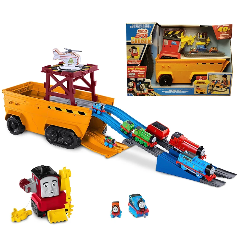 

Thomas & Friends GDV38 Thomas and Friends Super Cruiser 2-in-1 Large Vehicle and Track Set Trackmaster and MINIS Train Engines
