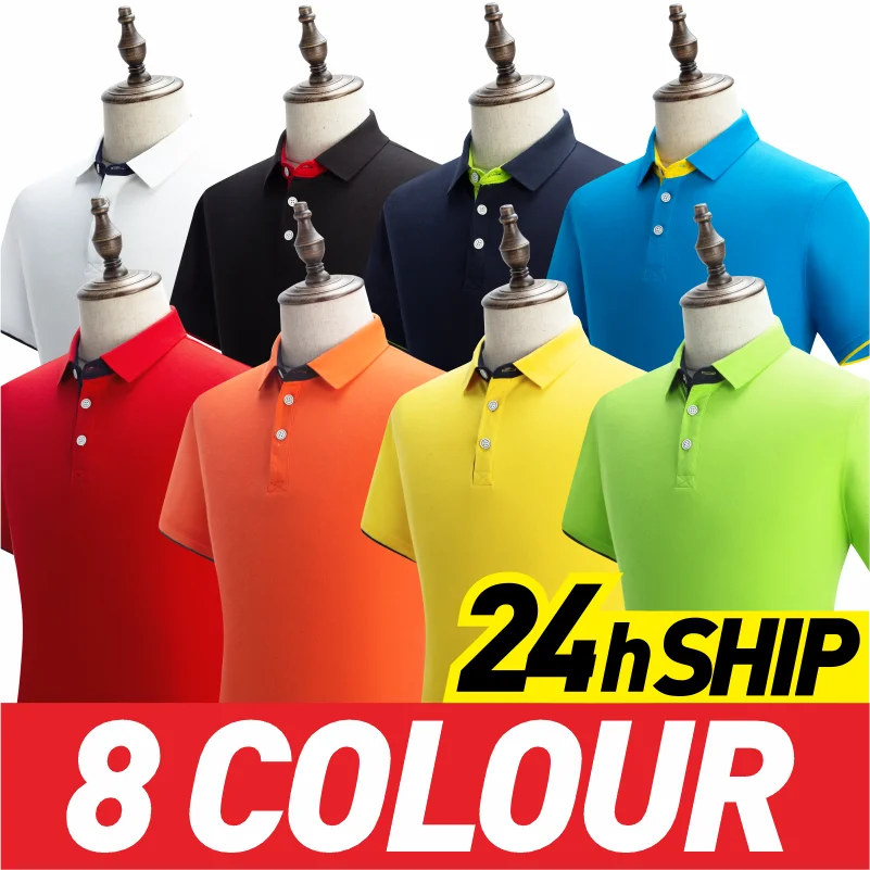 Мужская рубашка-поло с отворотом принтом | одежда