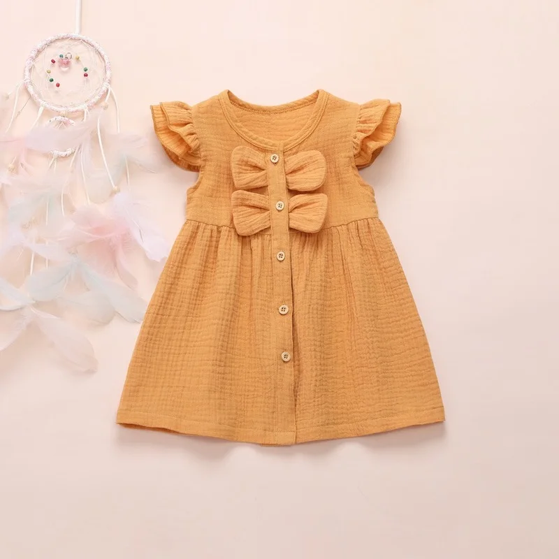 Новинка летняя одежда для малышей маленьких девочек детское льняное хлопковое