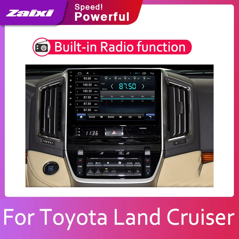 Автомагнитола для Toyota Land Cruiser LC200 2016 2017 2018 2019 Android 2 Din мультимедийный