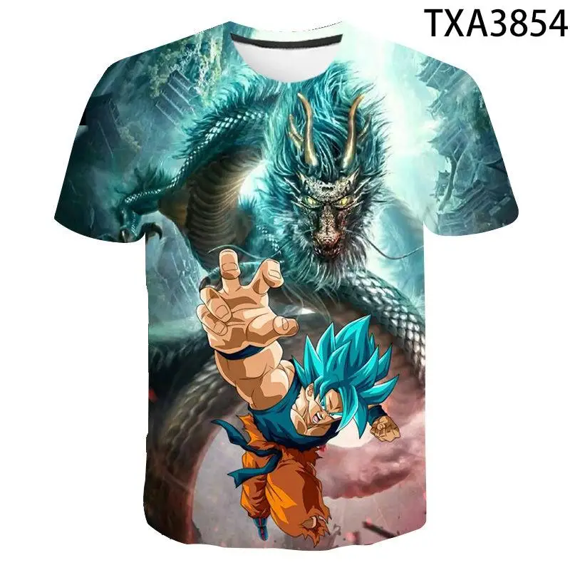 New Goku Saiyan anime T-shirt for men and women 3D printing fashion casual Harajuku anime street style O-neck short-sleeved top