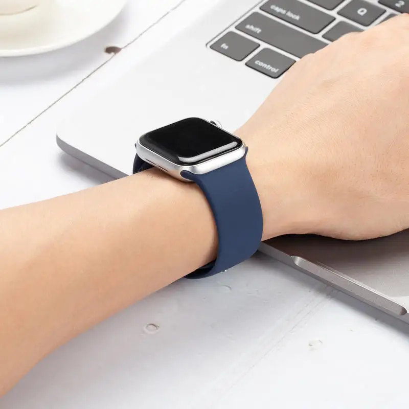 Ремешок для Apple Watch 38 мм 40 мм 42 мм 44 мм силиконовый ремешок IWatch Замена для Apple Watch серии 4,3, 2 38 мм 44 мм 81009