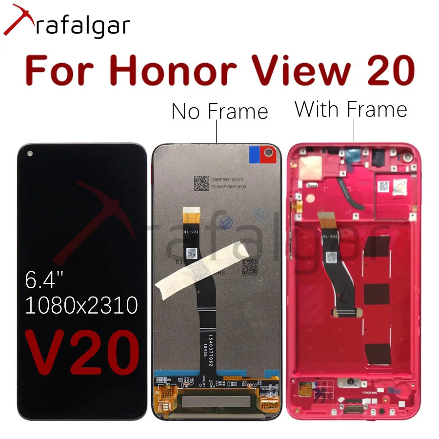 Трафальгар ЖК дисплей для Huawei Honor вид 20 V20 PCT L29 сенсорный экран с корпусом запасные