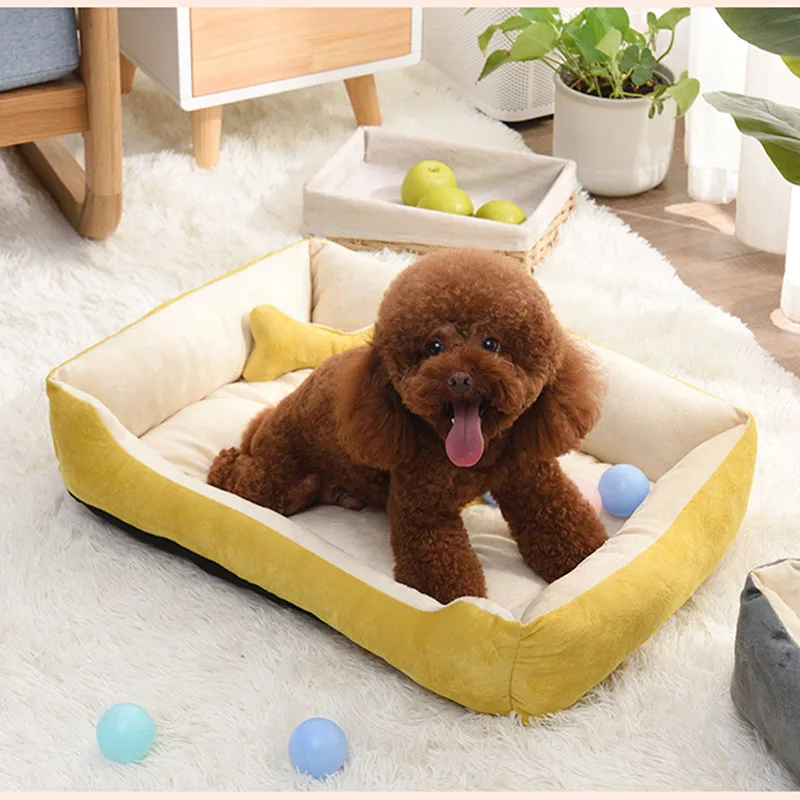 2021 детская мягкая большая кровать для питомца кошек теплая домик собак мягкое