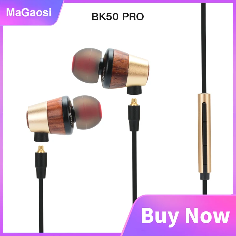 

Magaosi BK50pro Wooden Pink Balance Armature With Dynamic IEM In Ear Earphones Earbuds Dual unit Hybrid technology hifi headset