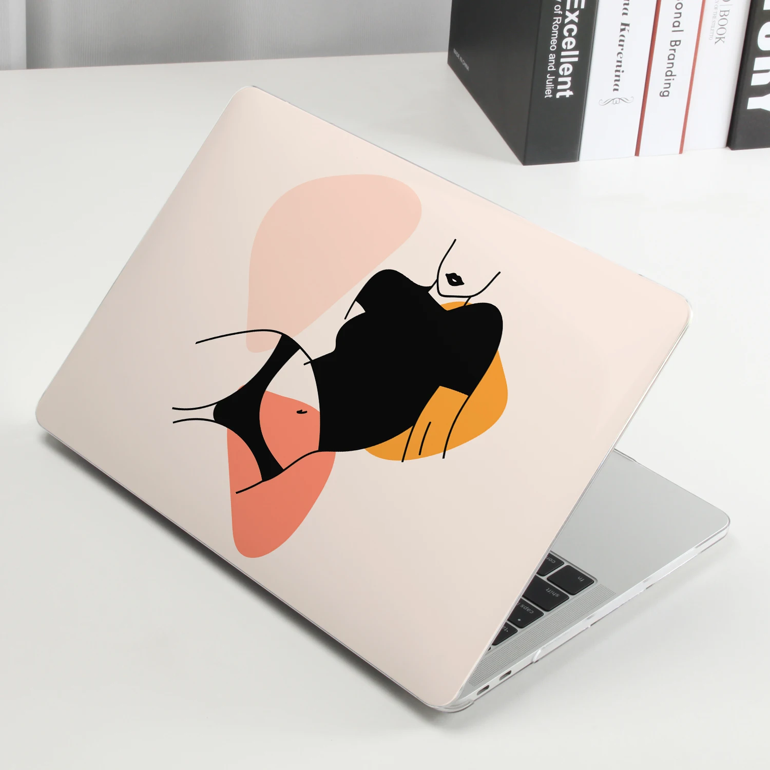 

3D Printing Abstract Lines Woman Case For Macbook Air 13 A2337 A2338 2020 M1 Chip Pro 14 15 A2442 A2289 Mac Pro 16 A2141 A2485