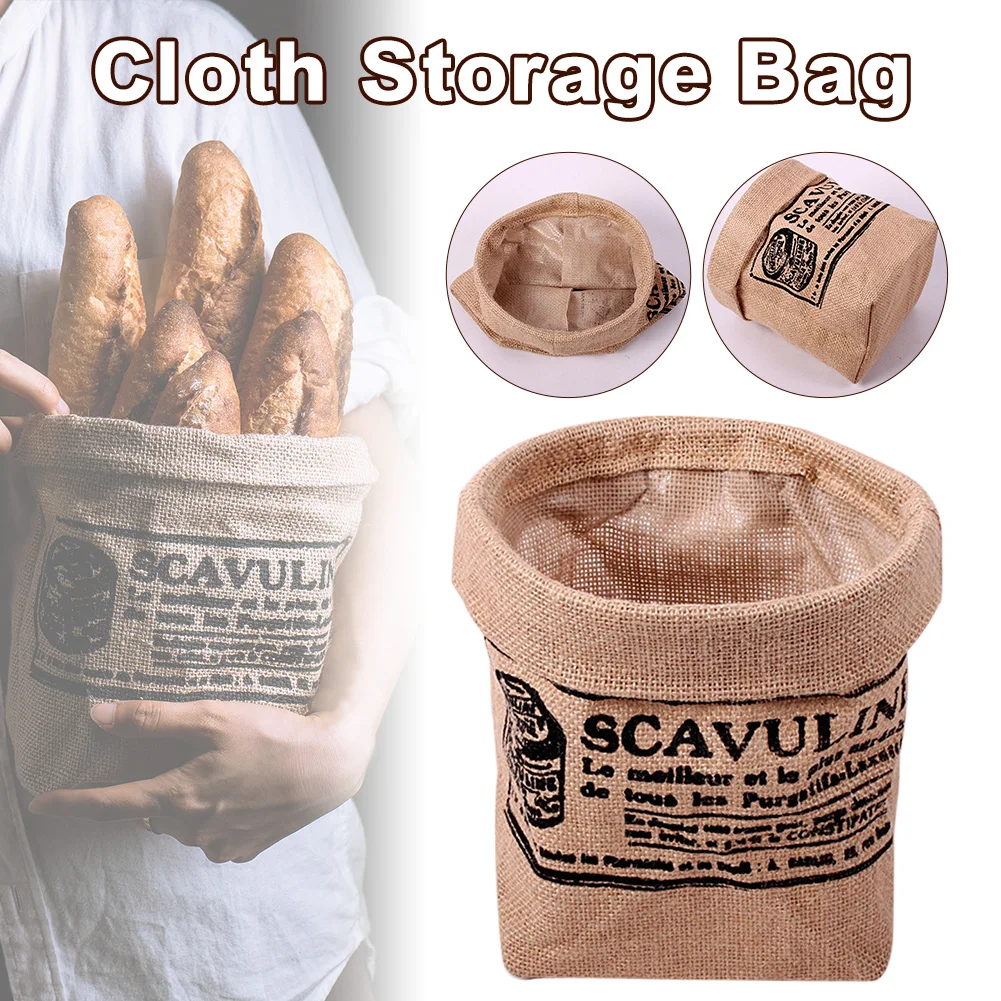 

Small Storage Sack Stripe Dot Hanging Bag Sundries Storage Basket Jute Cloth Bag Flower Pot Cosmetic Bag Home Decor