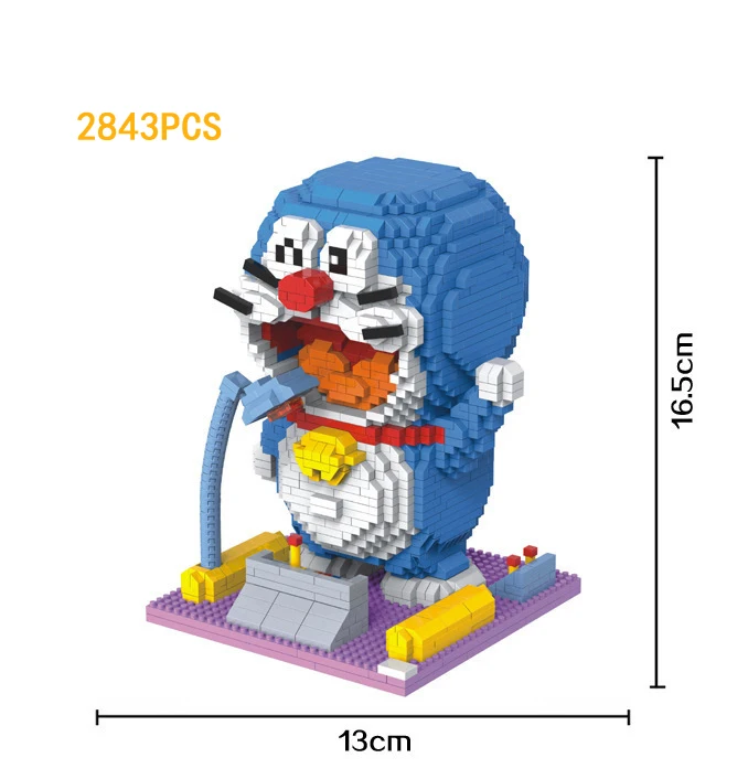Японские Классические Мультяшные фигурки нанокирпичи Doraemon сцен микро алмазные