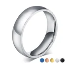 Tigrade полированное простое унисекс кольцо титановые мужские перстни 6 мм черный, золотой, синий, серебряный цвет доступны свадебный подарок для влюбленных
