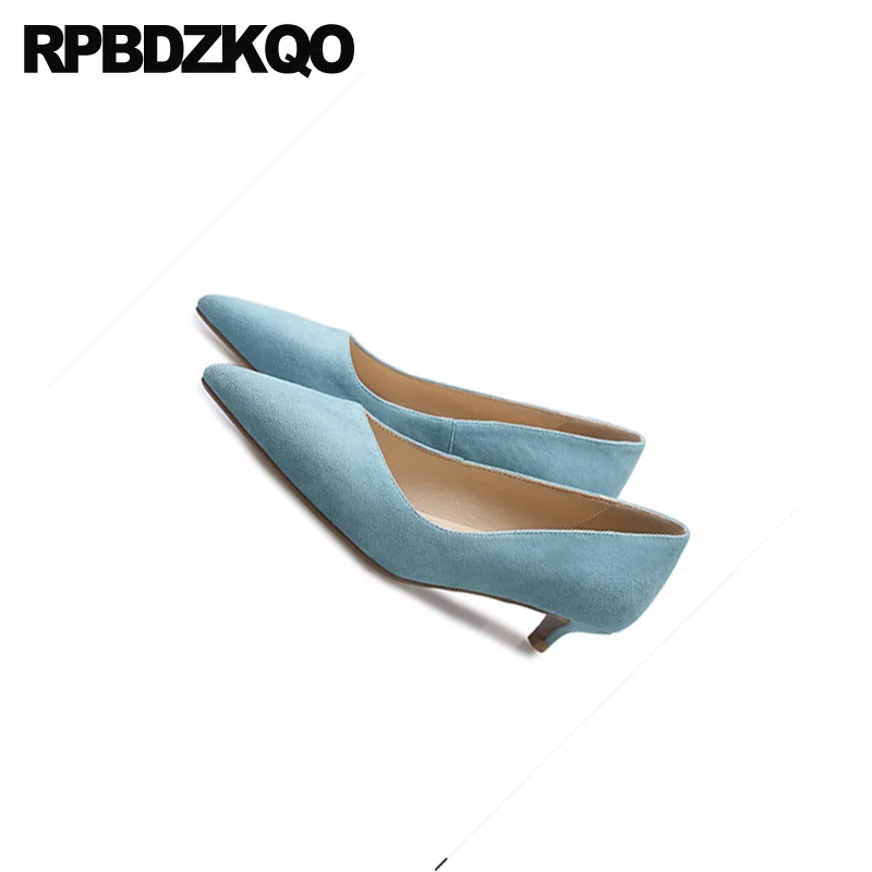 Женские Обувь на низком каблуке без застежки Цвет нежно-фиолетовый синий черный