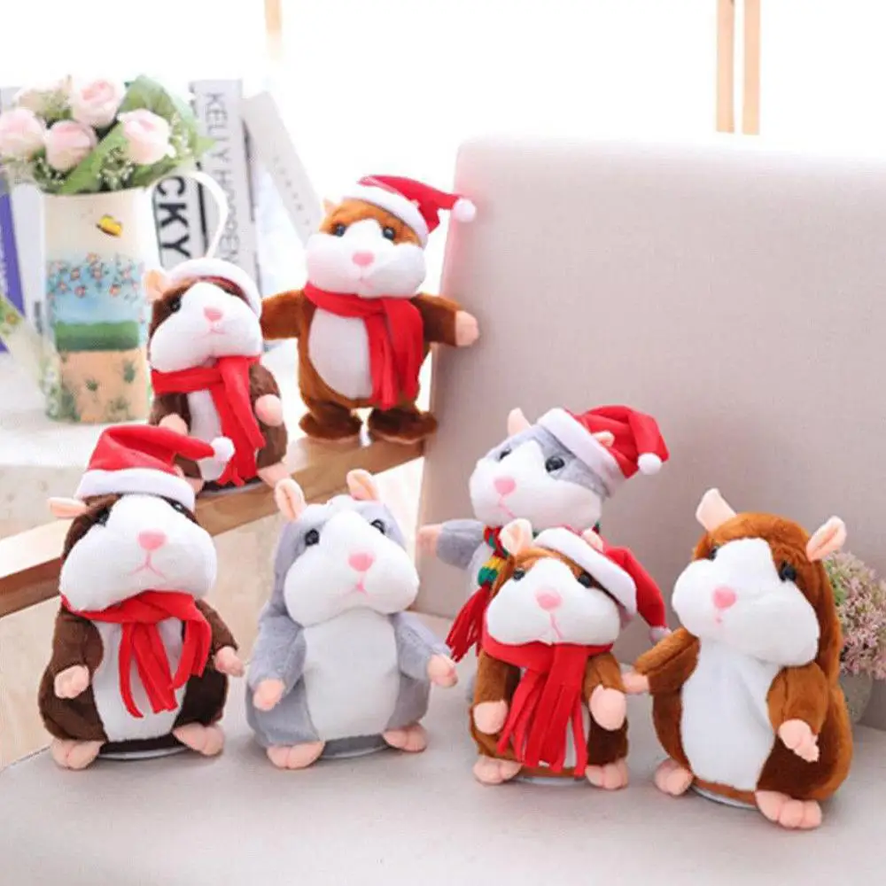 Говорящий детский Хомяк Мышь питомец Мягкие плюшевые игрушки Электронный