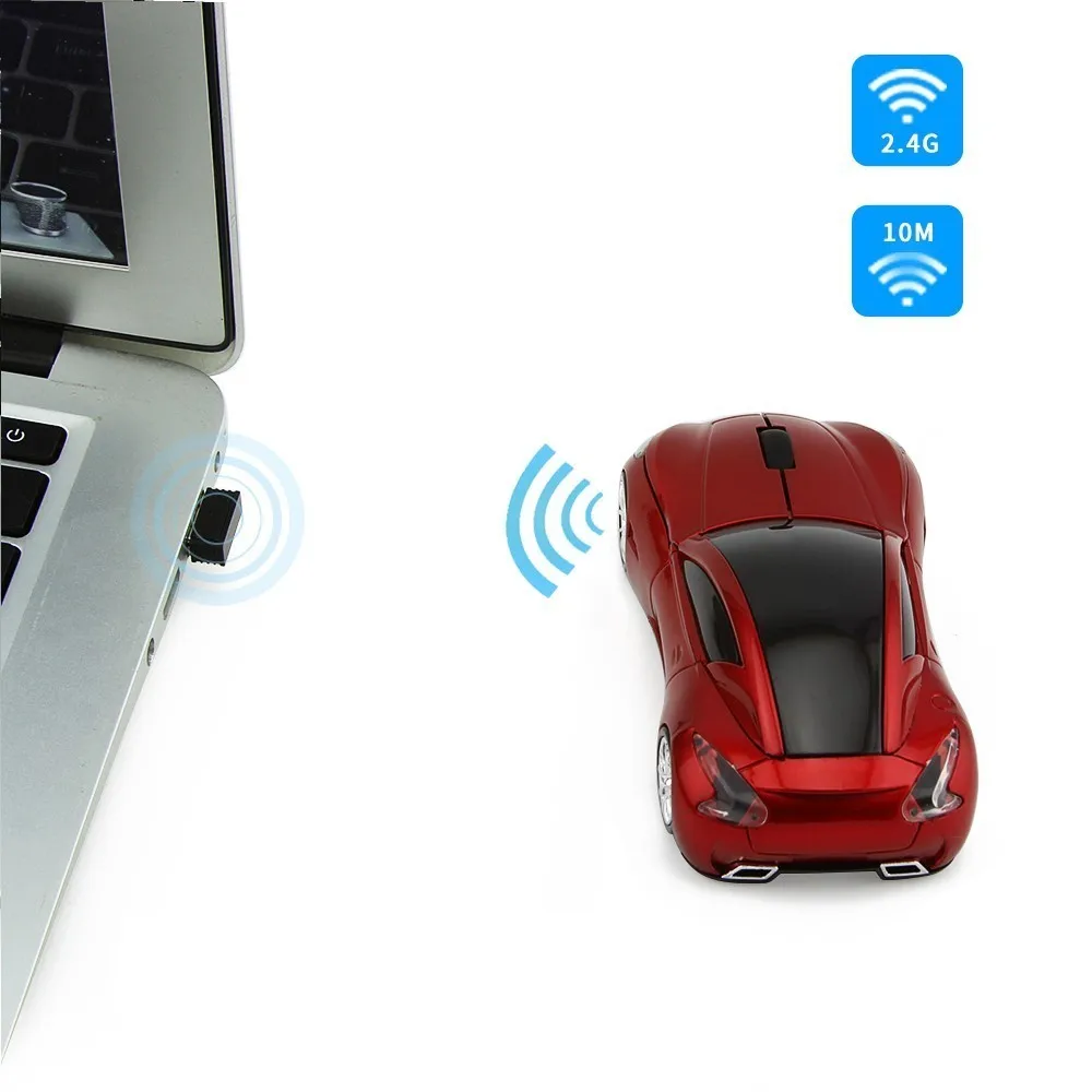 Беспроводная компьютерная Спортивная Автомобильная мышь 3D Mini Kids USB игровая 1600 dpi