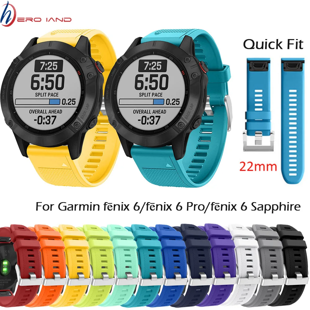 Ремешок для наручных часов Garmin Fenix 6/5/5 Plus/Forerunner 935 945/Instinct Sport Силиконовый ремешок 22