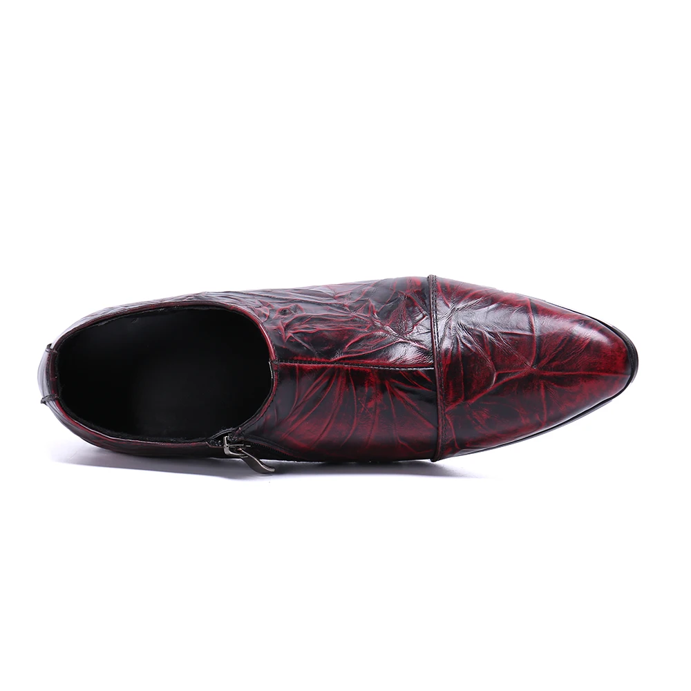 

Christia Bella British Style Men Business Genuine Leather Shoes Italian Handmade Business Short Boots Fashion New Shoes