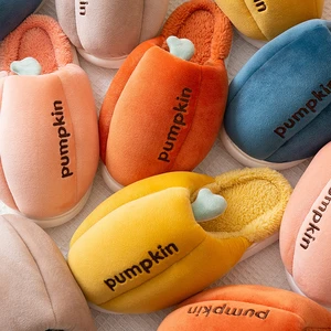 Winter Women Home Indoor Slippers Comfortable Hairy Warm Shoes Stereoscopic Non-Slip Couple Slides Short Plush Cotton Slippers