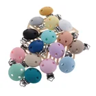 Силиконовые зажимы для детской соски, 10 шт., круглый зажим для цепочки для соски, персонализированная соска для малышей, держатель для зажимы для пустышки, не содержит бисфенола А