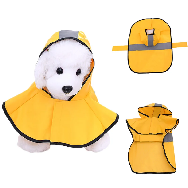 Женская одежда для домашних животных плащ с капюшоном дождевики Светоотражающая