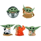 Оригинальные фигурки Yoda Grogu, 5 шт. в наборе, игрушки, Звездные войны, поп-мастер, мандалор, bebe, кукла, Йоды, детские подарки на день рождения и Рождество
