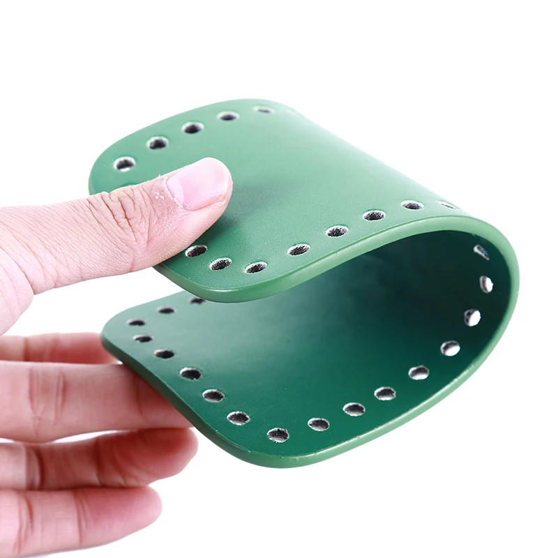 

Good Quality Bottom For Knitting Bag PU Patent Leather Bag Accessories Rectangle Bottom With Holes Diy Crochet Bag Bottom