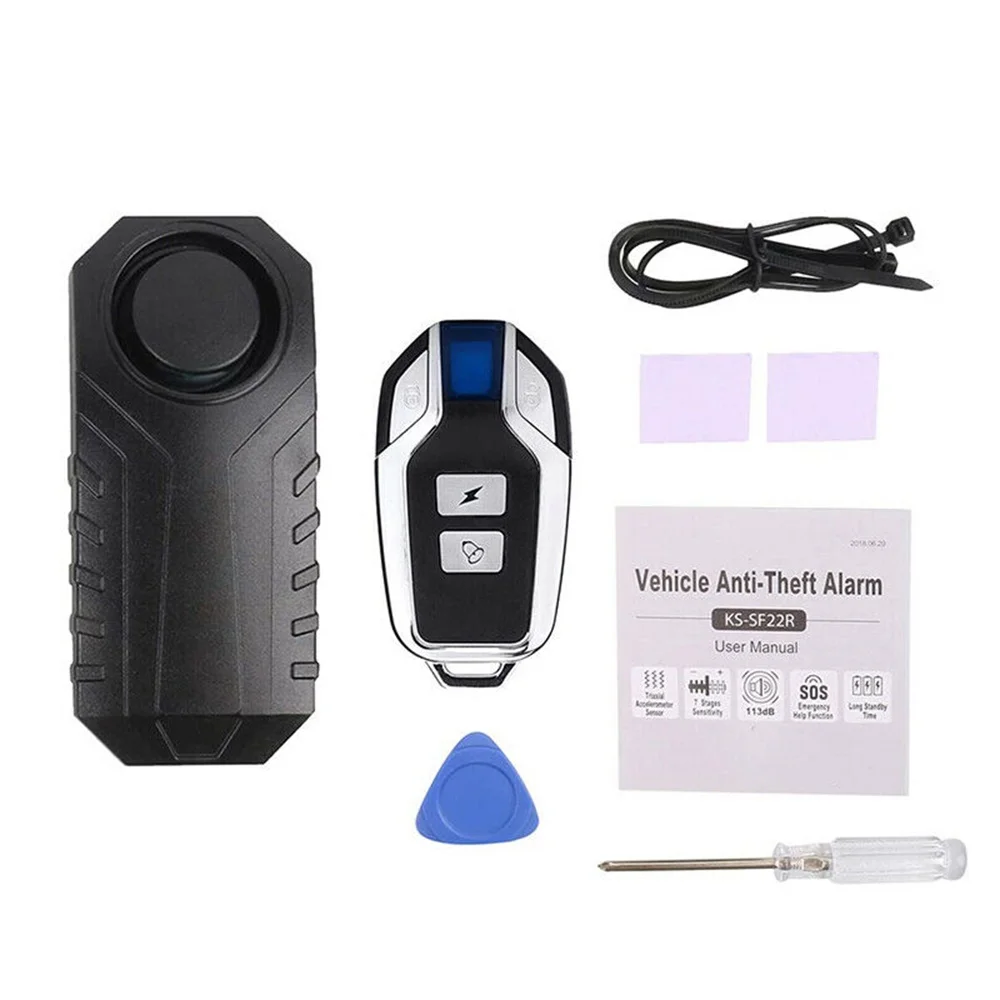 

Bicycle Remote Control Siren Wireless Bike Lock Waterproof Security System Anti-theft Bicycle Light Accessories