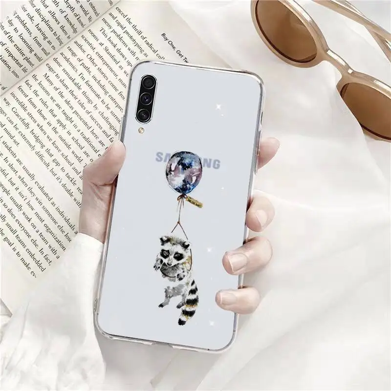 

Cute animal on balloon Phone Case Transparent for Samsung s9 s10 s20 Huawei honor P20 P30 P40 xiaomi note mi 8 9 pro lite plus