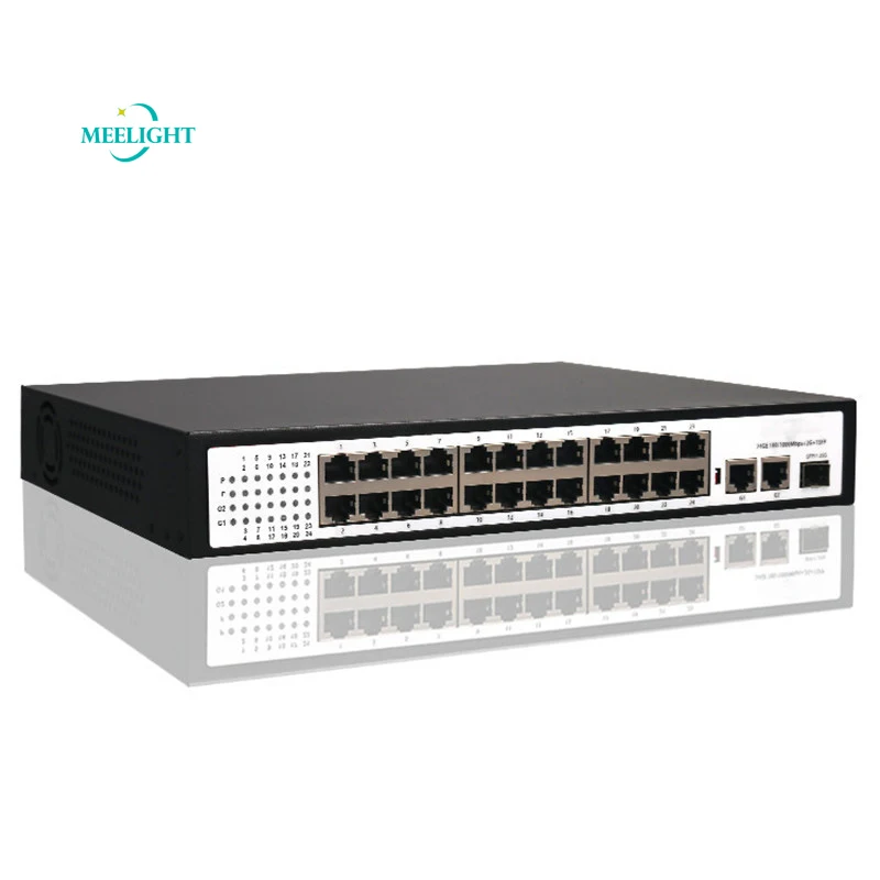 24 порт полный гигабитный коммутатор питания через Ethernet gigabit POE электрические
