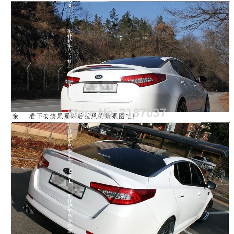 Для kia K5 спойлер Optima 2010-2013 АБС-пластик Неокрашенный цвет задняя крышка для