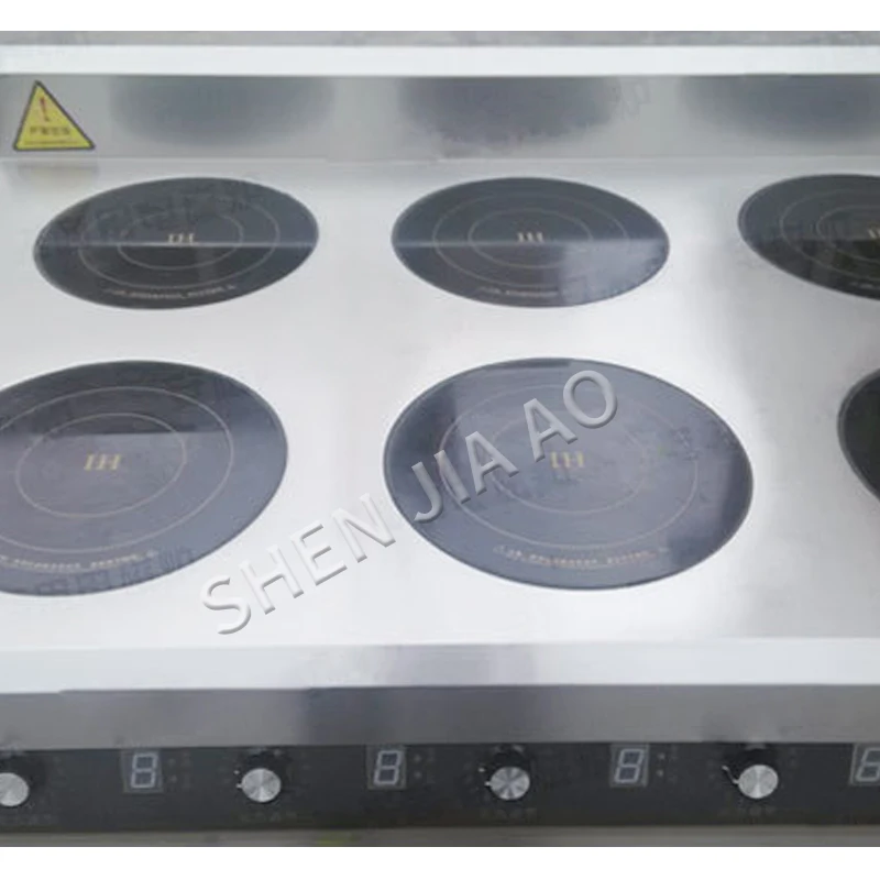 

380V Desktop Six-head Electromagnetic Cooker Furnace Multi-head Induction Cooker Multifunction Induction Cooker Machine 1PC