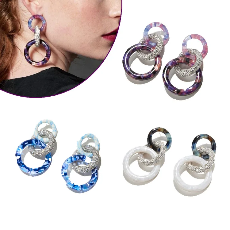 

Женские серьги-кольца из мягкой керамики и смолы, модные серьги для девочек