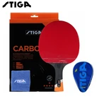 Ракетка для настольного тенниса STIGA Carbo 6 Star, профессиональная углеродная легсветильник ракетка для пинг-понга, склеенная с прыщами в резине