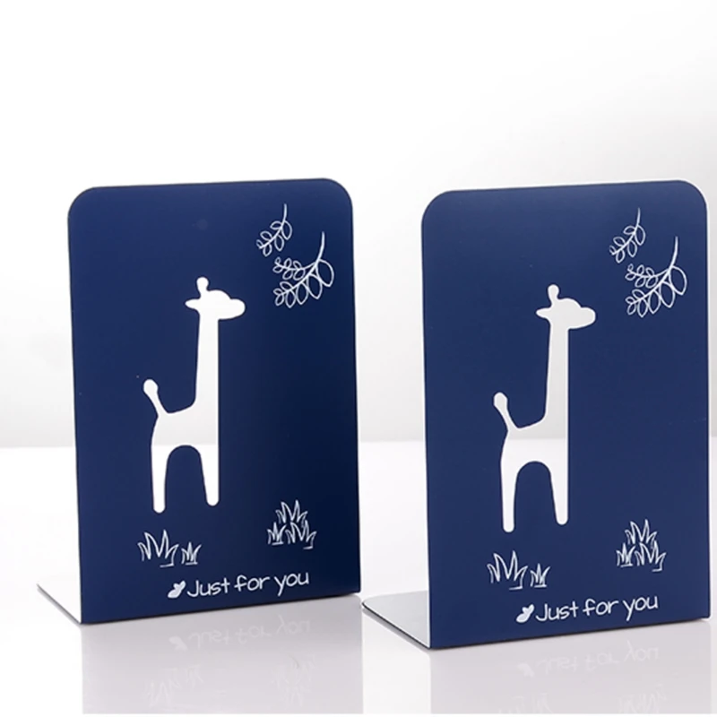 

Cute Cartoon Fashion Style Bookshelf Large Metal Bookend Desk Holder Stand for Books Organizer Gift Stationery