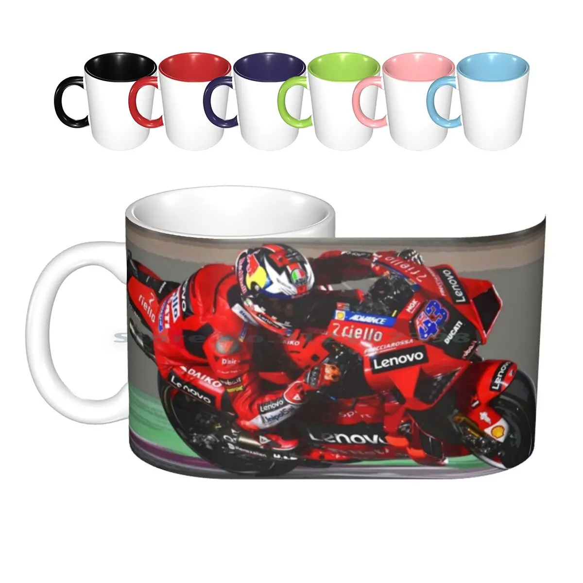 Jack Miller Racing His 2021 Motorcycle Abstract Ceramic Mugs Coffee Cups Milk Tea Mug Grand Prix Motor Motorbike Motorcycle