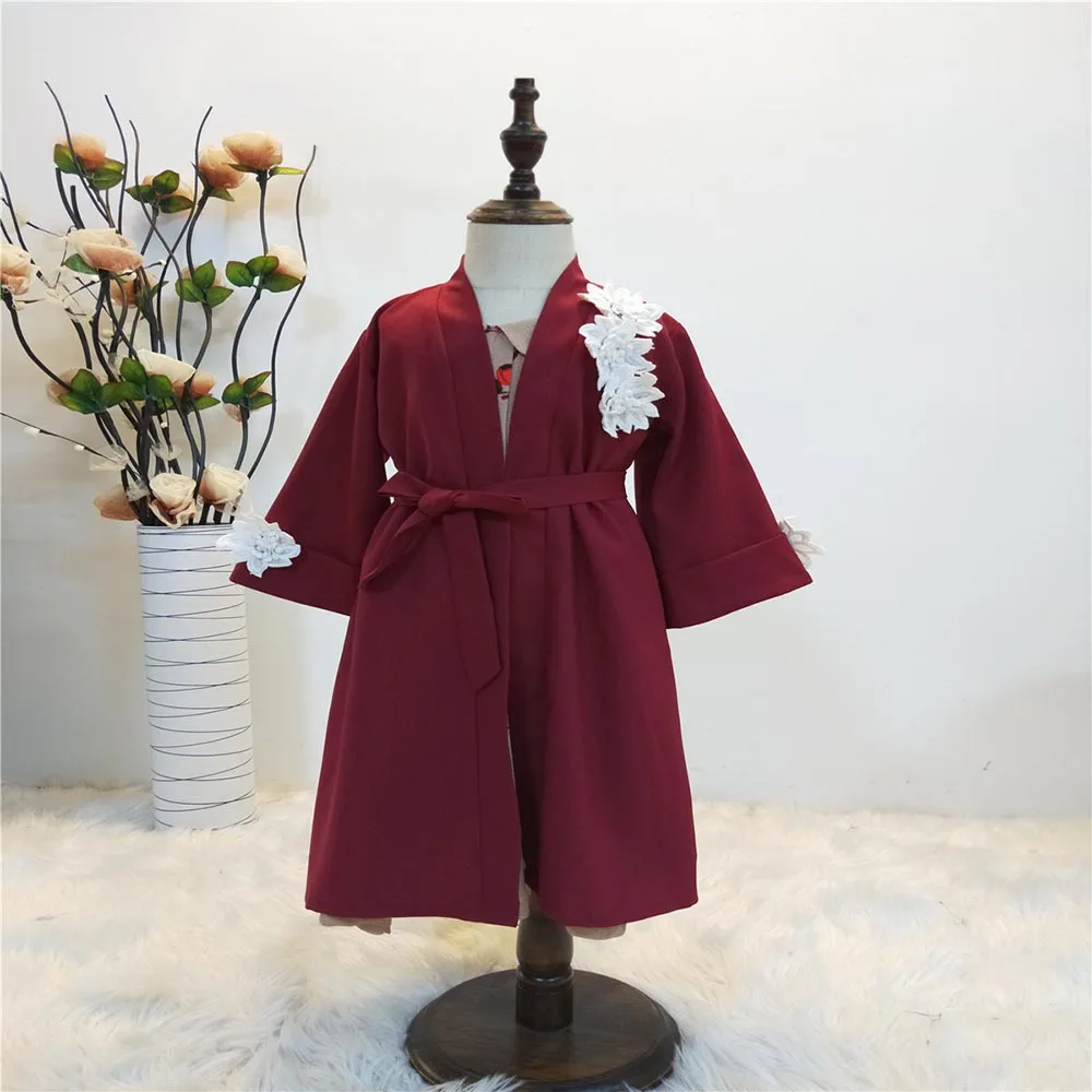 Детское кимоно Abaya Mujer модный мусульманский кардиган хиджаб платье Турецкая