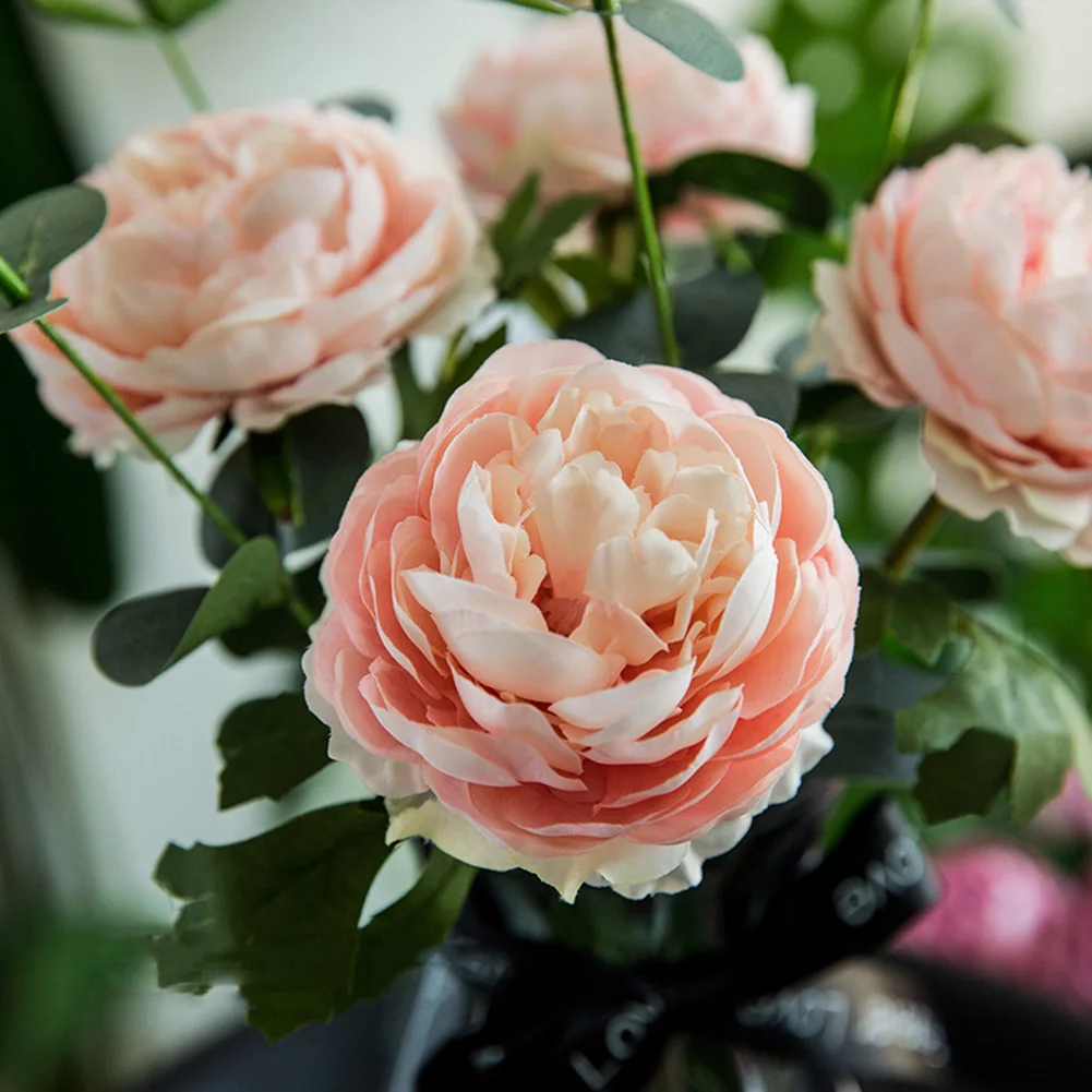 Искусственный цветок пиона для сцены недорогая фотография сада свадьбы вечерние