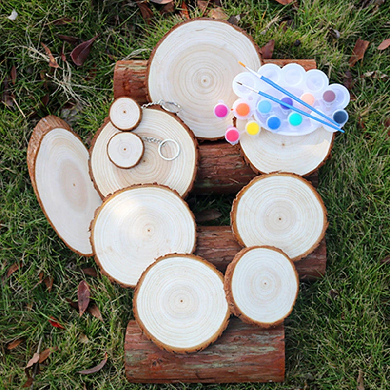 Украшения для живописи круглые деревянные Ломтики рукоделия вечерние украшения на свадьбу|Поделки из