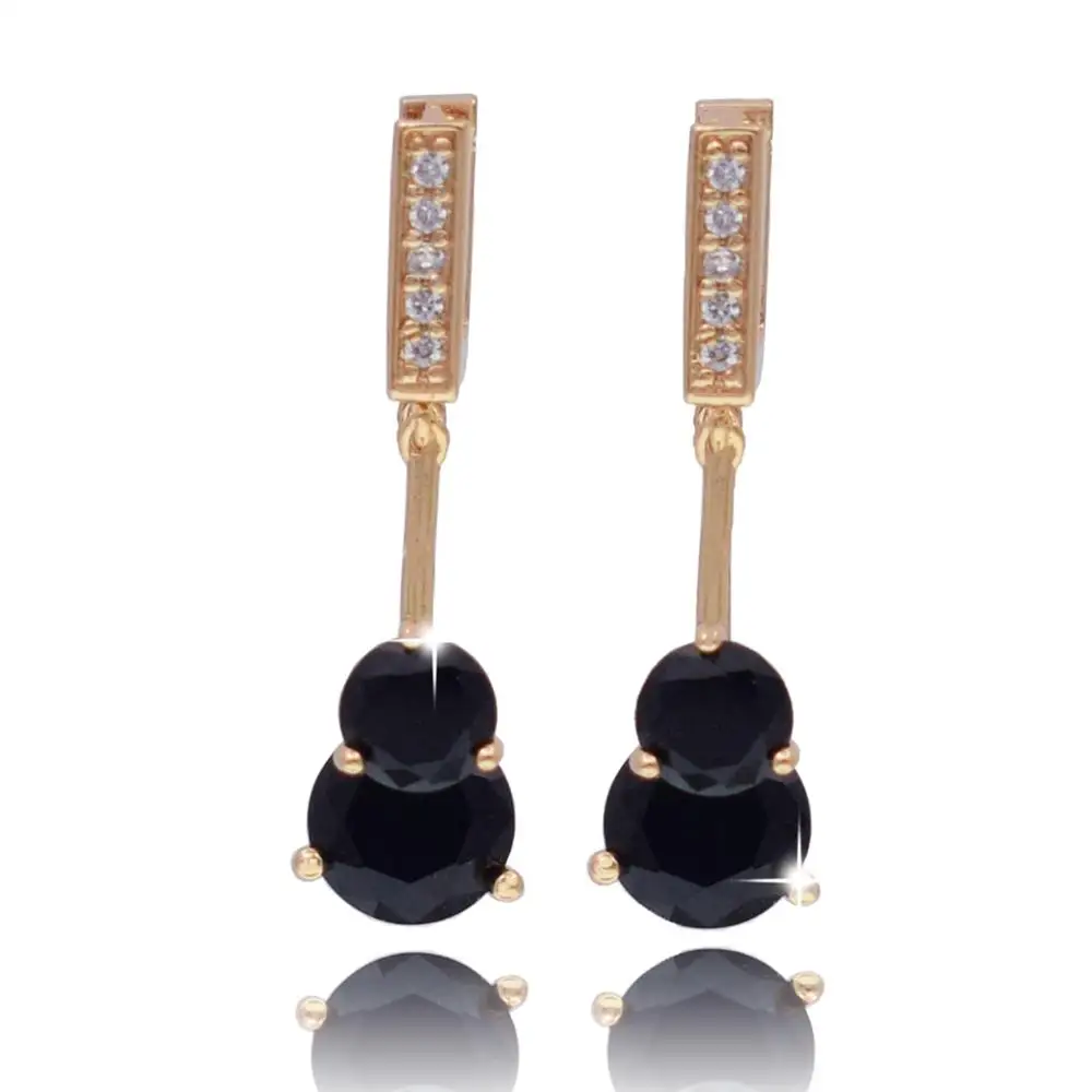 2019 висячие серьги ювелирные изделия розовое золото 585 Цвет Кристалл Кубический