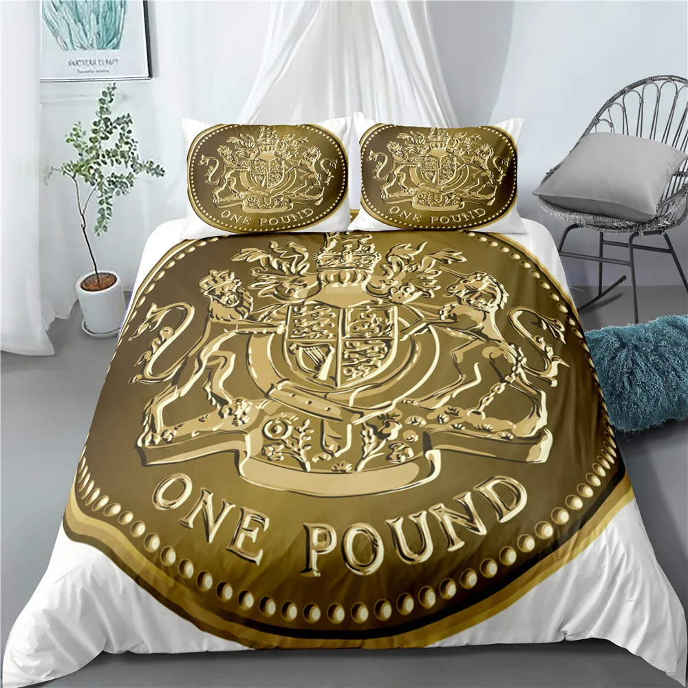 Деньги Доллар фунт пространстве 3 шт./компл. комплект постельных принадлежностей