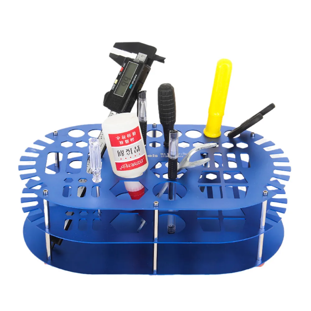 

RC Car Desktop Multi-Layer Metal Tool Organizer Multi-Functional Storage Box Aluminum Alloy Rack R783 for Model Car