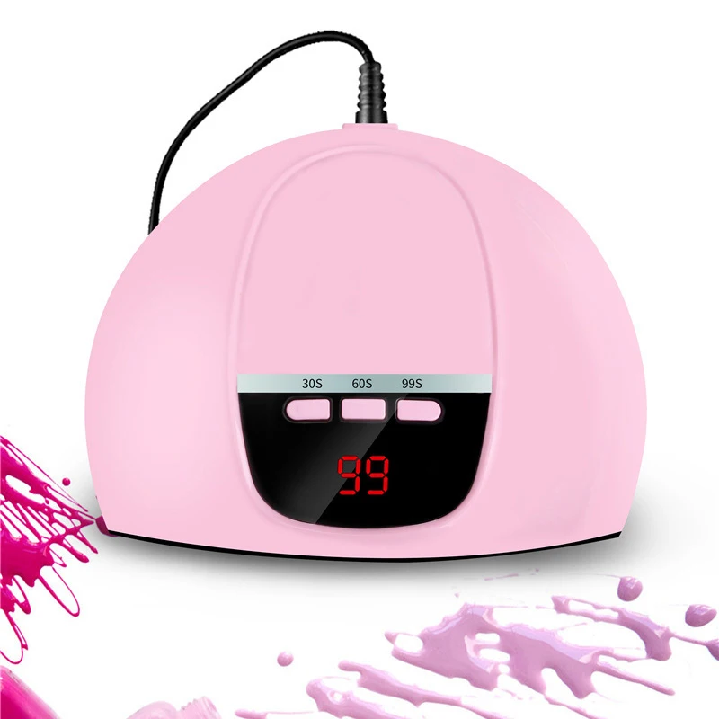 

Nail Salon Kit 45W UV LED Dryer Lamp Electric Nail Diamond Brushes Manicure Set (Rose Red)