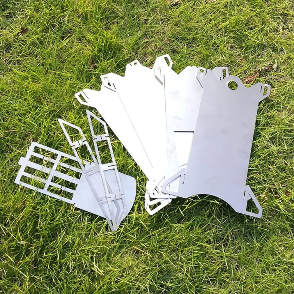 

Portable Stainless Steel Folding Firewood Stove Collapsible Burning Rocket Stove For Outdoor Camping Hiking Picnic Cooking Stove