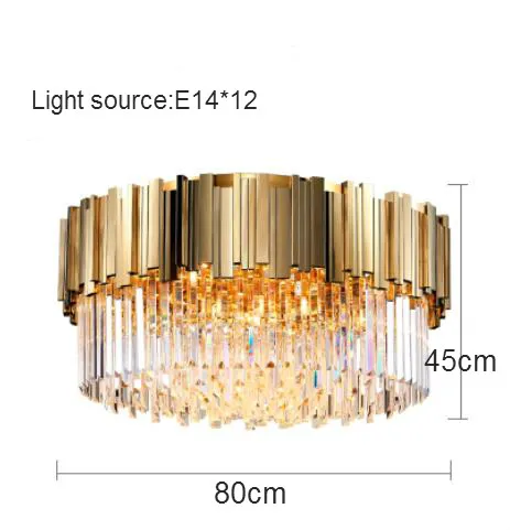 Роскошные хрустальные потолочные светильники для комнаты современные золотые