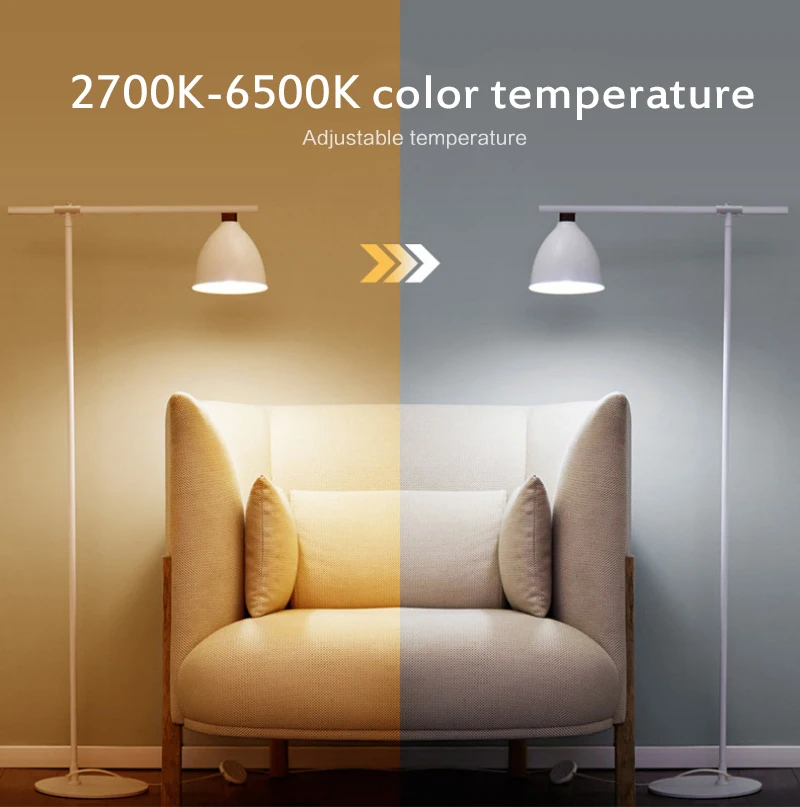 Умная Светодиодная лампа E27 Wi-Fi 9 Вт RGB + холодный и теплый белый Многоцветный