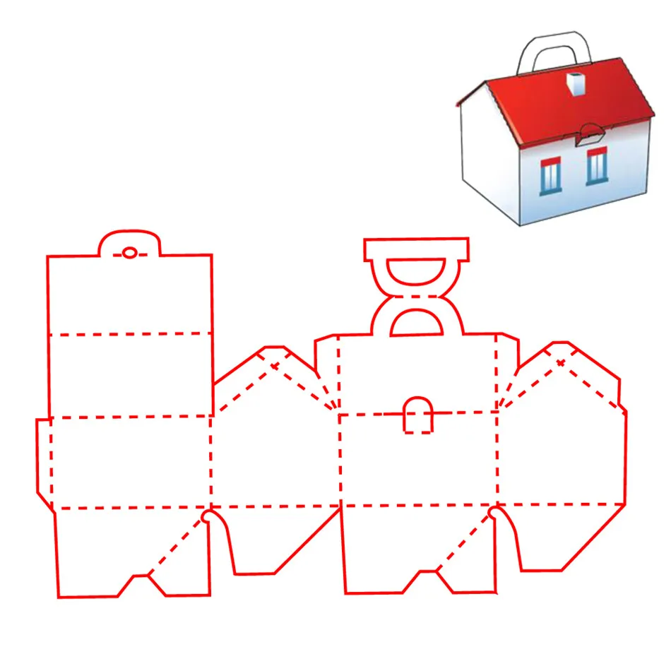 DiyArts шаблоны для коробок дом коробка металлическая резка Скрапбукинг тиснение