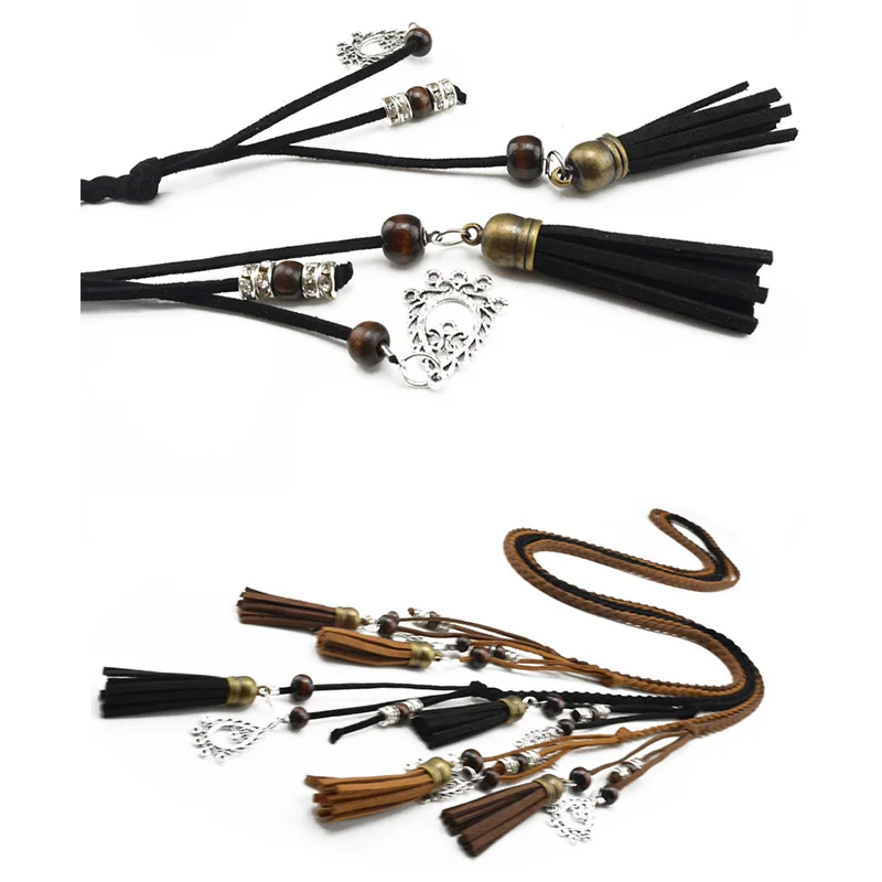 Новый дизайн женская мода тканая поясная веревка универсальное платье с