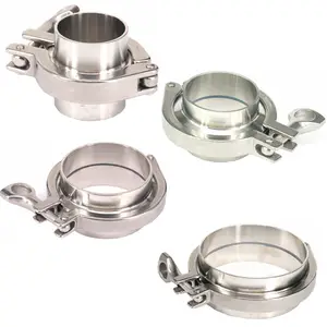Набор обжимных соединений + зажим + прокладка 0,5 дюйма 1,5 дюйма 2 дюйма 2,5 дюйма 3 дюйма 4 дюйма, три зажима 304, комплект из нержавеющей стали для гигиены, соединение Tri-Clover Union Brew